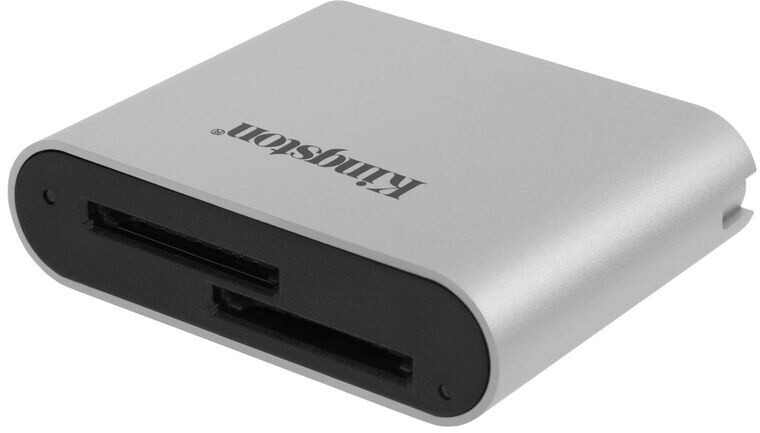 картинка Кардрідер Kingston USB 3.2 Type-C 2xSD UHS-II Workflow Срібний (WFS-SD) от магазина Chako.ua
