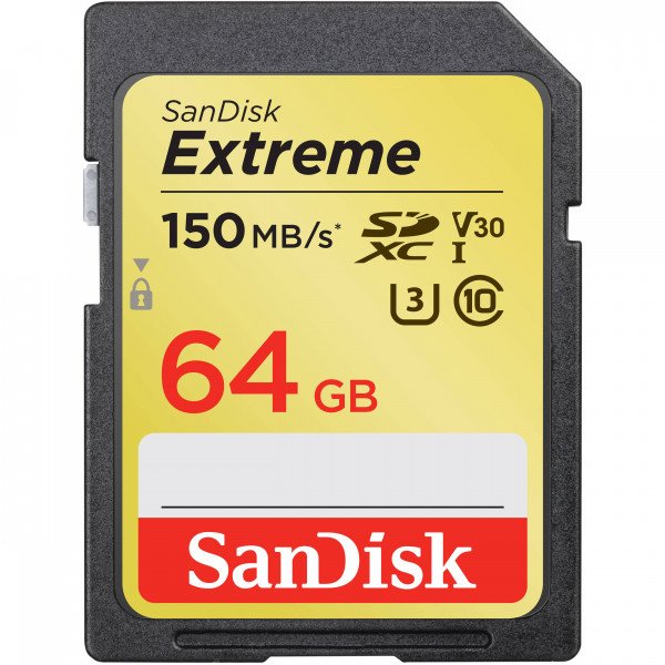 картинка SanDisk 64GB SDXC C10 UHS-I U3 R150/W60MB/s Extreme (SDSDXV6-064G-GNCIN) от магазина Chako.ua