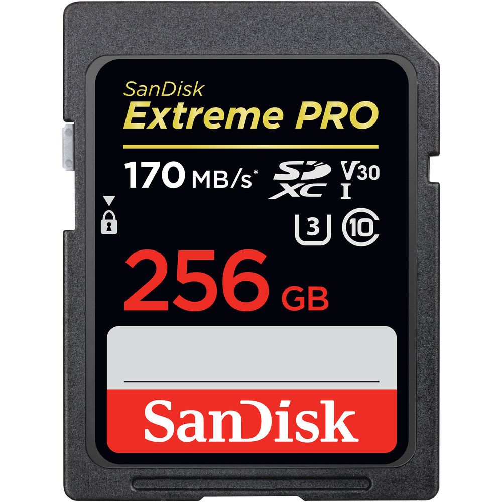 картинка SanDisk 256GB SDXC C10 UHS-I U3 R170/W90MB/s Extreme Pro (SDSDXXY-256G-GN4IN) от магазина Chako.ua