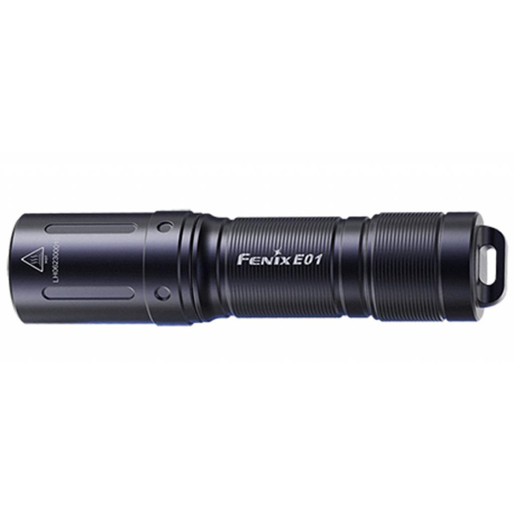 картинка Fenix E01 (E01V20black) – компактный светодиодный фонарь-брелок от магазина Chako.ua