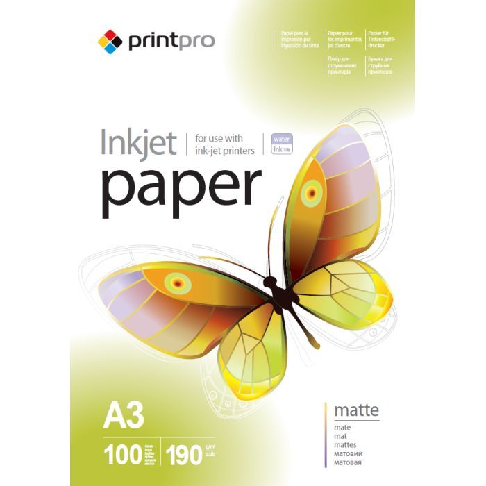 картинка фотопапір  PrintPro матовая 190г/м, A3 PM190-100 (PME190100A3) от магазина Chako.ua