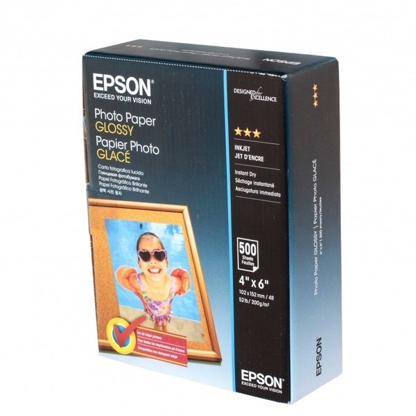 картинка Epson 100mmx150mm Glossy Photo Paper, 500а   C13S042549 от магазина Chako.ua