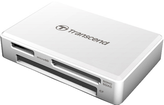 картинка Кардридер TRANSCEND Cardreader TS-RDF8W2  USB 3.1 Multi Card White от магазина Chako.ua