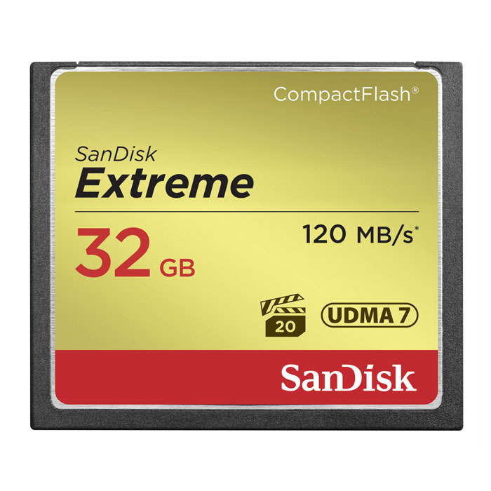 картинка SanDisk 32GB CF Extreme R120/W85MB/s (SDCFXSB-032G-G46) от магазина Chako.ua