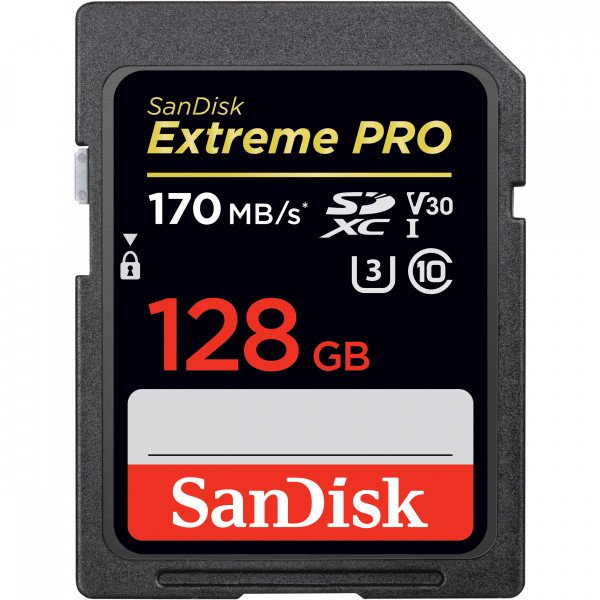 картинка SanDisk 128GB SDXC C10 UHS-I U3 R170/W90MB/s Extreme Pro (SDSDXXY-128G-GN4IN) от магазина Chako.ua