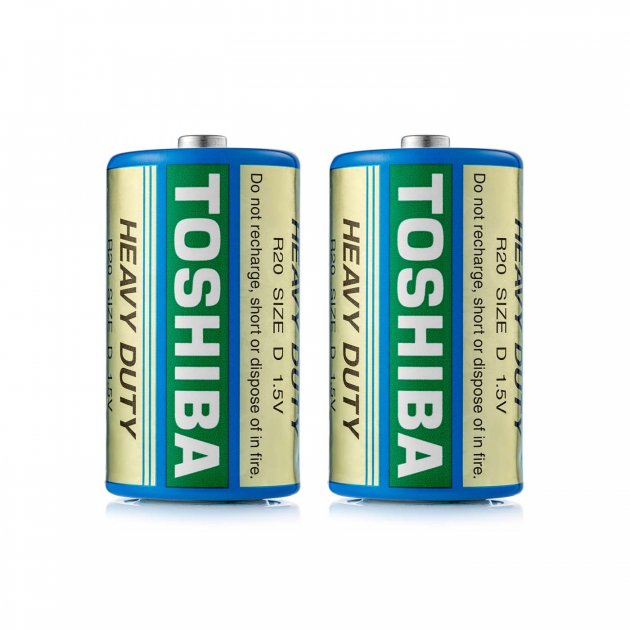 картинка Батарейка Toshiba  R-20 коробка 2 шт zinc от магазина Chako.ua