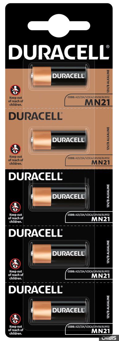 картинка Батарейка Duracell MN21  12V Alkaline  блістер 5 от магазина Chako.ua
