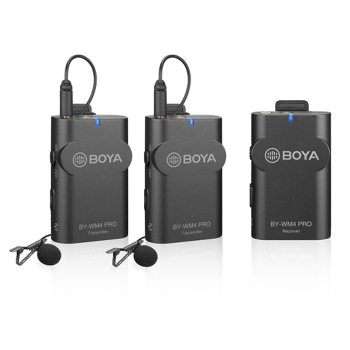 картинка BOYA BY-WM4 Pro-K2	3th Generation 2.4GHz Wireless Mic , Dual channels     Specially for Smartphones, but also for DSLR cameras от магазина Chako.ua