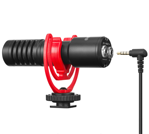 картинка BOYA BY-MM1+	Improved Cardioid Condenser Microphone   Specially for Smartphones, but also for DSLR cameras  with 3.5 headphone monitoring jack от магазина Chako.ua