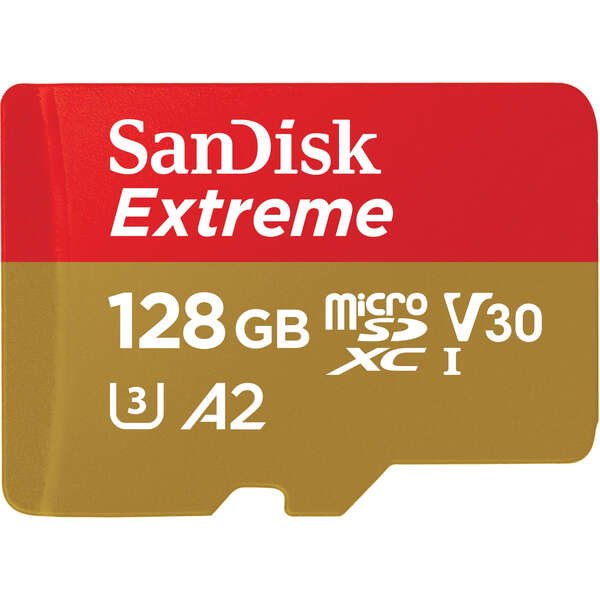 картинка SanDisk microSD  128GB C10 UHS-I U3 R190/W90MB/s Extreme V30 (SDSQXAA-128G-GN6MN) от магазина Chako.ua