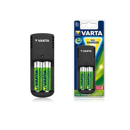 картинка Зарядний пристрій VARTA Mini Charger + 2xAA 2100mAh от магазина Chako.ua