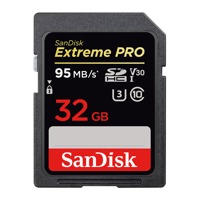 картинка SanDisk 32GB SDHC V30 UHS-I U3 R95/W90MB/s 4K Extreme Pro (SDSDXXG-032G-GN4IN) от магазина Chako.ua